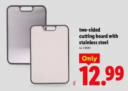 Lidl two-sided cutting board with stainless steel offer