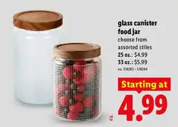 Lidl glass canister food jar offer