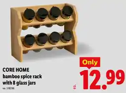 Lidl Core Home bamboo spice rack offer
