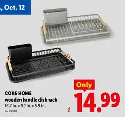 Lidl Core home wooden handle dish rack offer