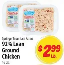 Food Giant Springer Mountain Farms Ground Chicken offer