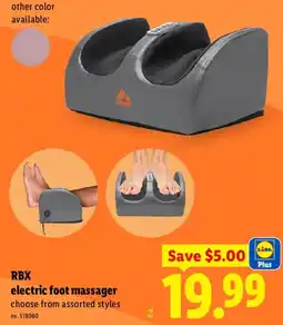 Lidl Rbx electric foot massager offer