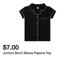 Five Below Juniors Short Sleeve Pajama Top offer