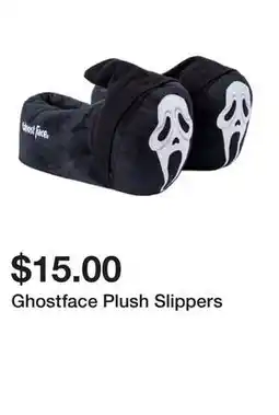 Five Below Ghostface Plush Slippers offer