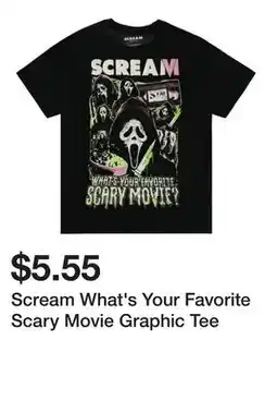 Five Below Scream What's Your Favorite Scary Movie Graphic Tee offer