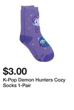 Five Below K-Pop Demon Hunters Cozy Socks 1-Pair offer