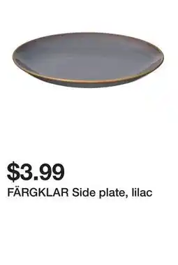 Ikea FÄRGKLAR Side plate, lilac offer