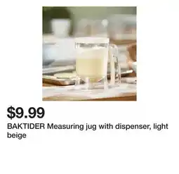 Ikea BAKTIDER Measuring jug with dispenser, light beige offer