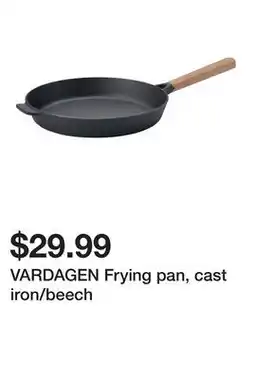 Ikea VARDAGEN Frying pan, cast iron/beech offer