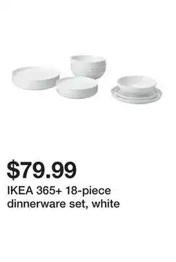 Ikea IKEA 365+ 18-piece dinnerware set, white offer