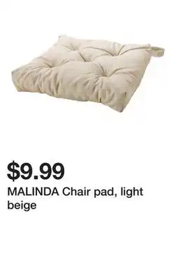 Ikea MALINDA Chair pad, light beige offer