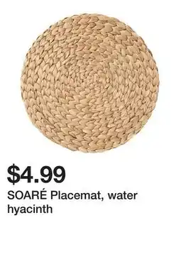 Ikea SOARÉ Placemat, water hyacinth offer