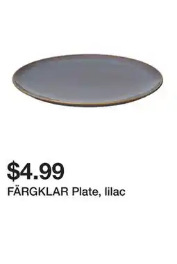 Ikea FÄRGKLAR Plate, lilac offer