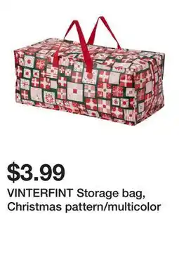 Ikea VINTERFINT Storage bag, Christmas pattern/multicolor offer