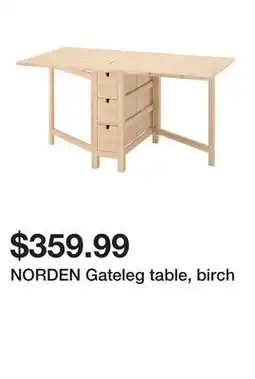Ikea NORDEN Gateleg table, birch offer