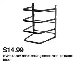 Ikea SVARTABBORRE Baking sheet rack, foldable black offer