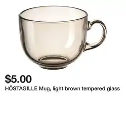 Ikea HÖSTAGILLE Mug, light brown tempered glass offer