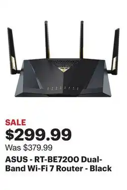 Best Buy ASUS - RT-BE7200 Dual-Band Wi-Fi 7 Router - Black offer
