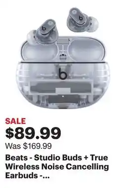Best Buy Beats - Studio Buds + True Wireless Noise Cancelling Earbuds - Transparent offer