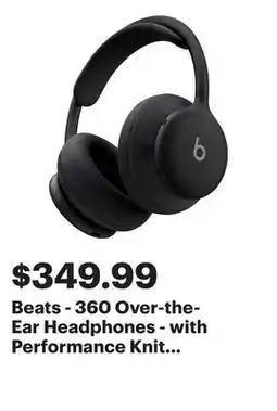 Best Buy Beats - 360 Over-the-Ear Headphones - with Performance Knit Cushions - Black offer