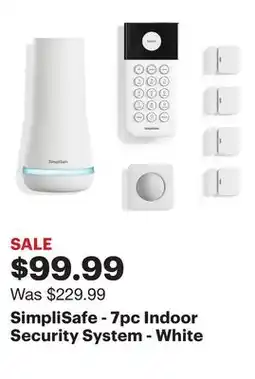 Best Buy SimpliSafe - 7pc Indoor Security System - White offer