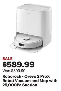 Best Buy Roborock - Qrevo 2 ProX Robot Vacuum and Mop with 25,000Pa Suction - White offer
