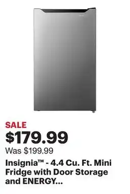 Best Buy Insignia - 4.4 Cu. Ft. Mini Fridge with Door Storage and ENERGY STAR Certification - Stainless Steel offer