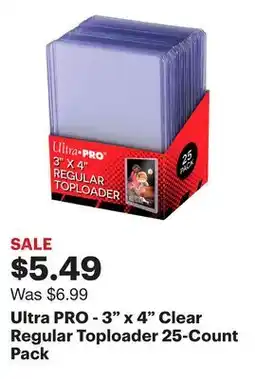 Best Buy Ultra PRO - 3 x 4 Clear Regular Toploader 25-Count Pack offer