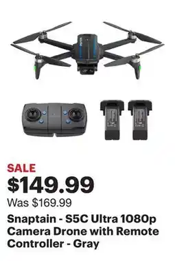 Best Buy Snaptain - S5C Ultra 1080p Camera Drone with Remote Controller - Gray offer