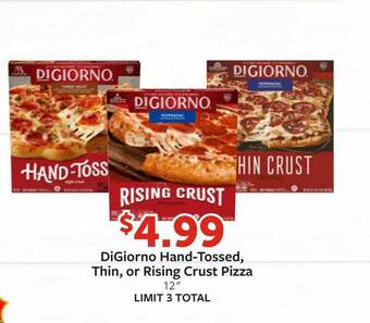 Fareway Digiorno Hand Tossed, Thin, Or Rising Crust Pizza offer