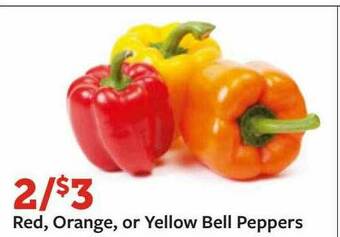 Fareway Red, Orange Or Yellow Bell Peppers offer