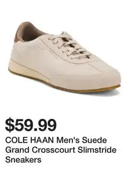 Marshalls COLE HAAN Men's Suede Grand Crosscourt Slimstride Sneakers offer