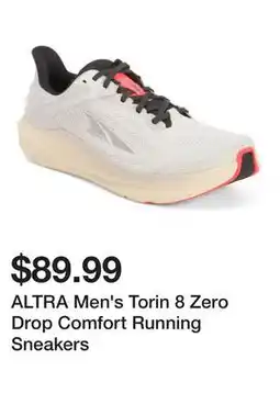 Marshalls ALTRA Men's Torin 8 Zero Drop Comfort Running Sneakers offer