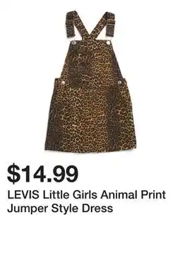 Marshalls LEVIS Little Girls Animal Print Jumper Style Dress offer