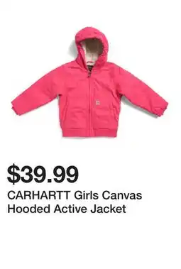 Marshalls CARHARTT Girls Canvas Hooded Active Jacket offer