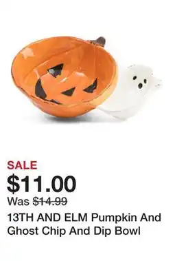 Marshalls 13TH AND ELM Pumpkin And Ghost Chip And Dip Bowl offer