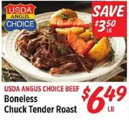 Rouses Usda angus choice beef boneless chuck tender roast offer