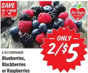 Eat Right with Rouses Blueberries, Blackberries or Raspberries
