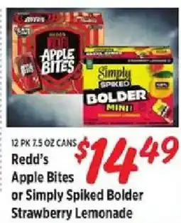 Rouses Redd's Apple Bites or Simply Spiked Bolder Strawberry Lemonade offer