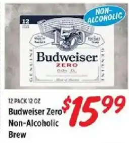 Rouses Budweiser Zero Non-Alcoholic Brew offer
