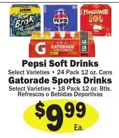 Sellers Bros Pepsi Soft Drinks offer