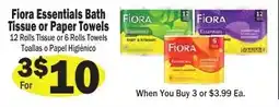 Sellers Bros Flora Essentials Bath Tissue or Paper Towels offer