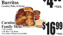 Baja Ranch Carnitas Family Meal offer