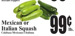 Baja Ranch Mexican or Italian Squash offer