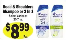 Sellers Bros Head & Shoulders Shampoo or 2 In 1 offer