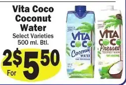 Sellers Bros Vita Coco Coconut Water offer