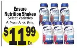 Sellers Bros Ensure Nutrition Shakes offer