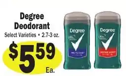 Sellers Bros Degree deodorant offer