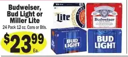 Sellers Bros Budweiser, Bud Light or Miller Lite offer
