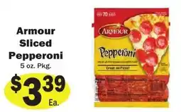 Sellers Bros Armour sliced pepperoni offer